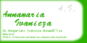 annamaria ivanicza business card